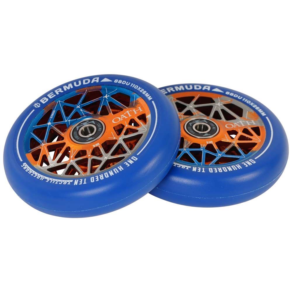 Oath Bermuda 110mm Wheels - Orange/Blue/Titanium