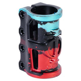 Oath Cage V2 Alloy 4 Bolt SCS Clamp - Black/Teal/Red