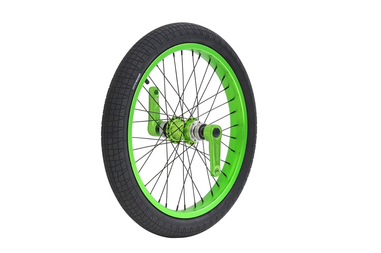 Triad Dynasty Front Wheel Set- Anodised Green