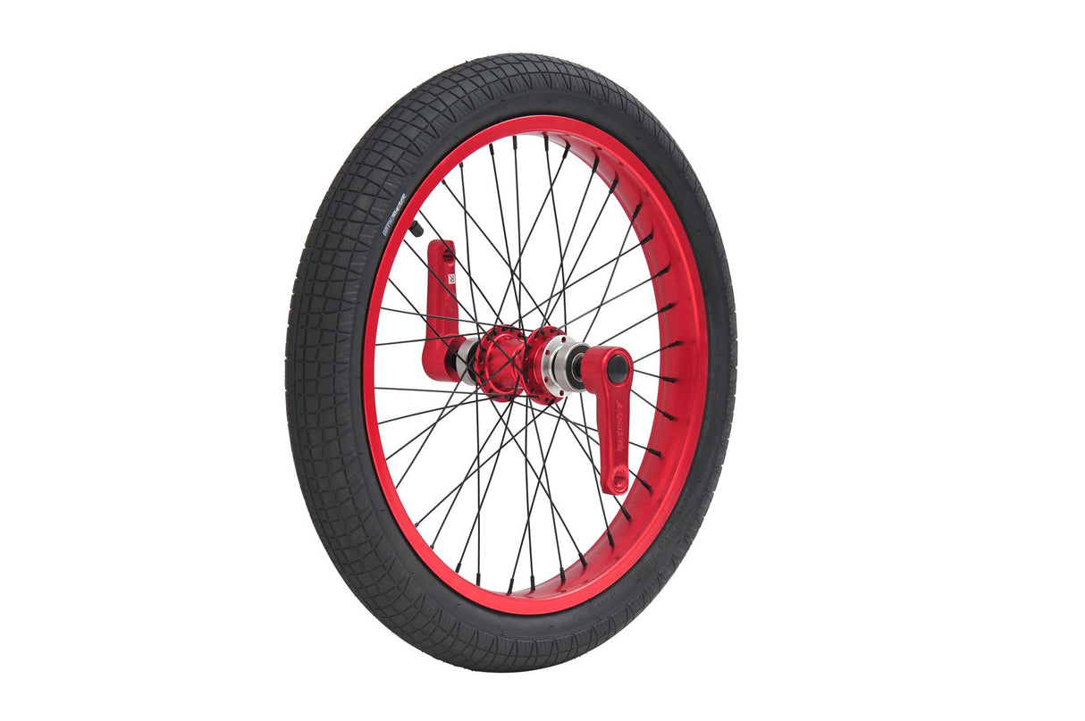 Triad Dynasty Front Wheel Set- Anodised Red