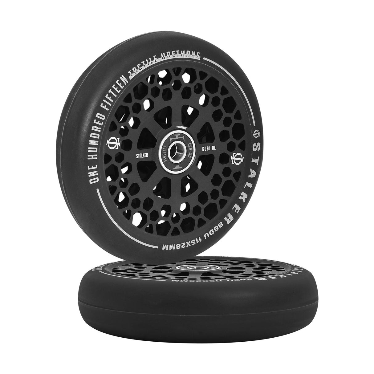 Oath Stalker 115mm x 28mm Wheels - Anodised Satin Black