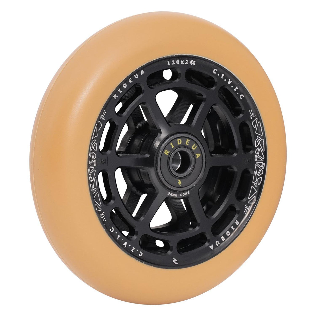 urbanArtt Civic 110 x 24mm Wheels - Black/Gum