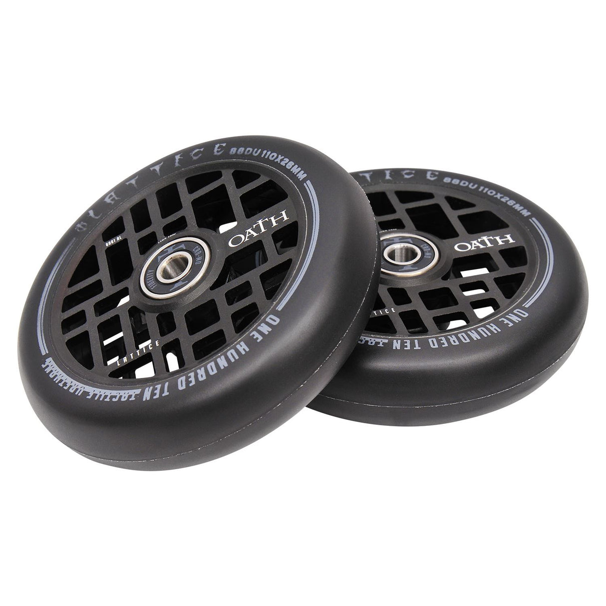 Oath Lattice 110mm Wheels - Anodised Satin Black