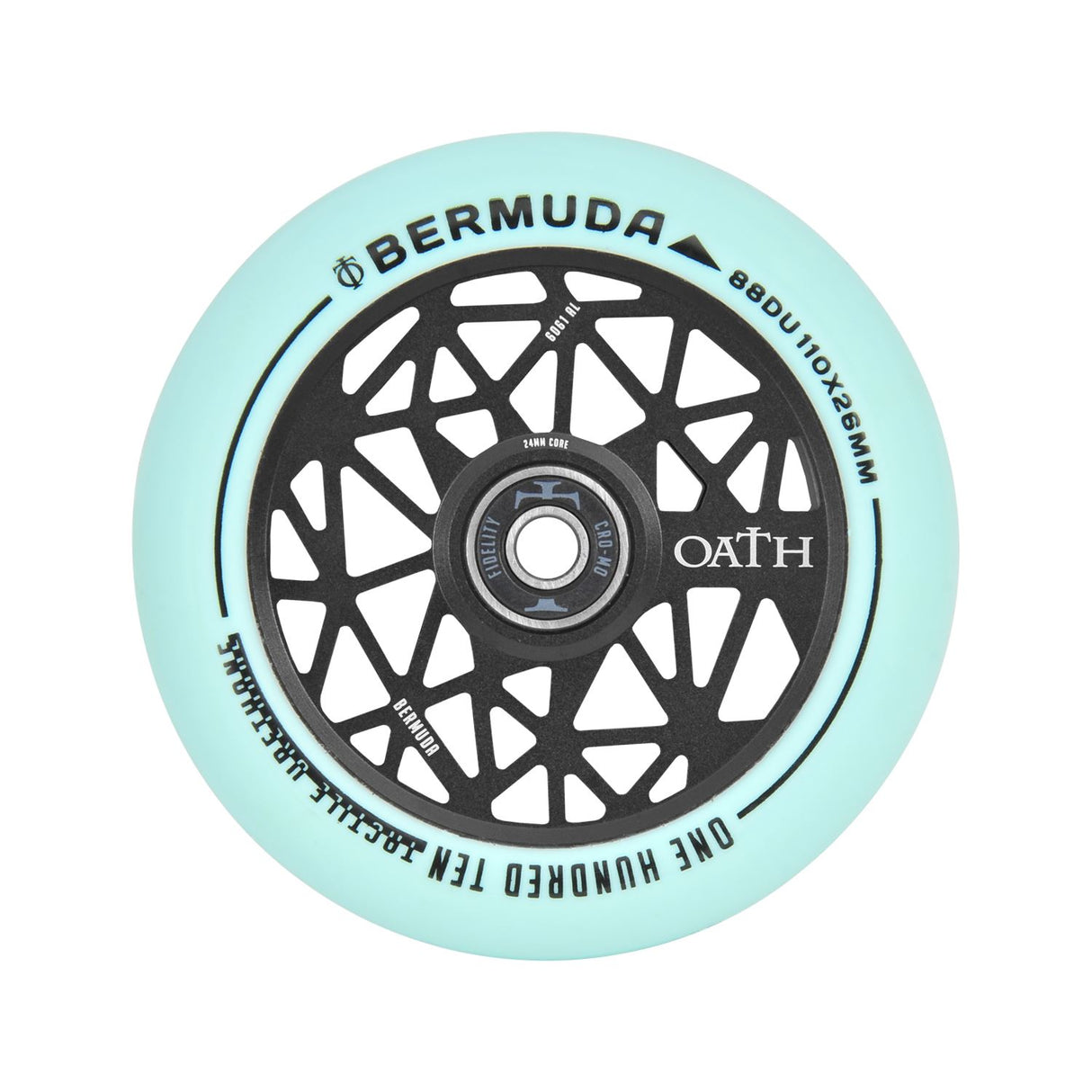 Oath Bermuda 110mm Wheels - Anodised Black/Teal