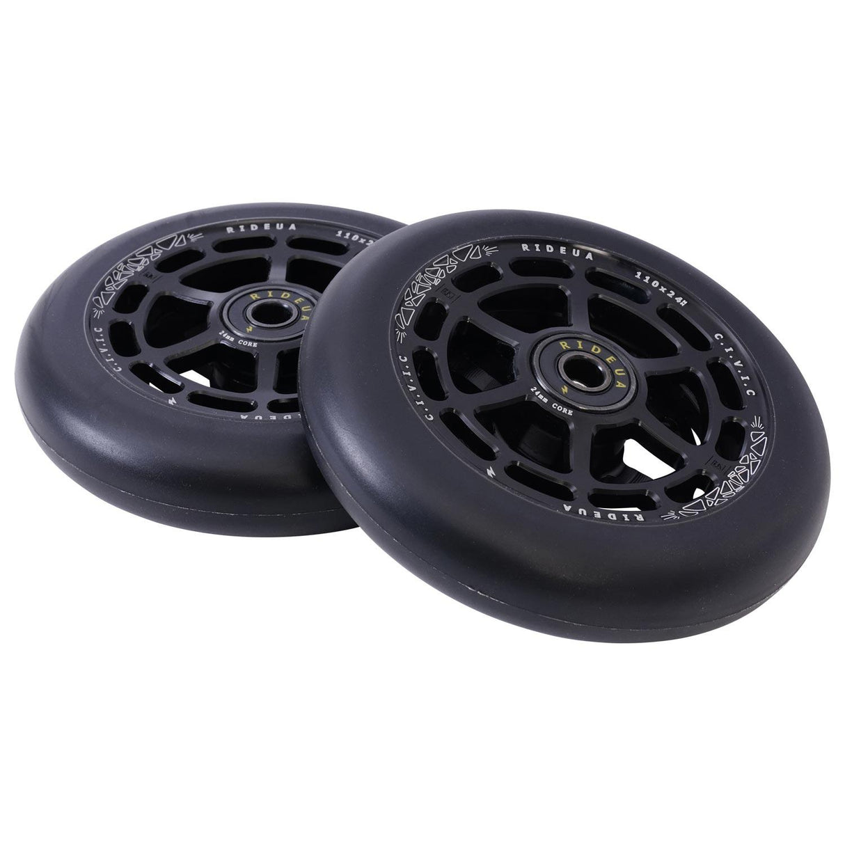 urbanArtt Civic 110 x 24mm Wheels - Black/Black