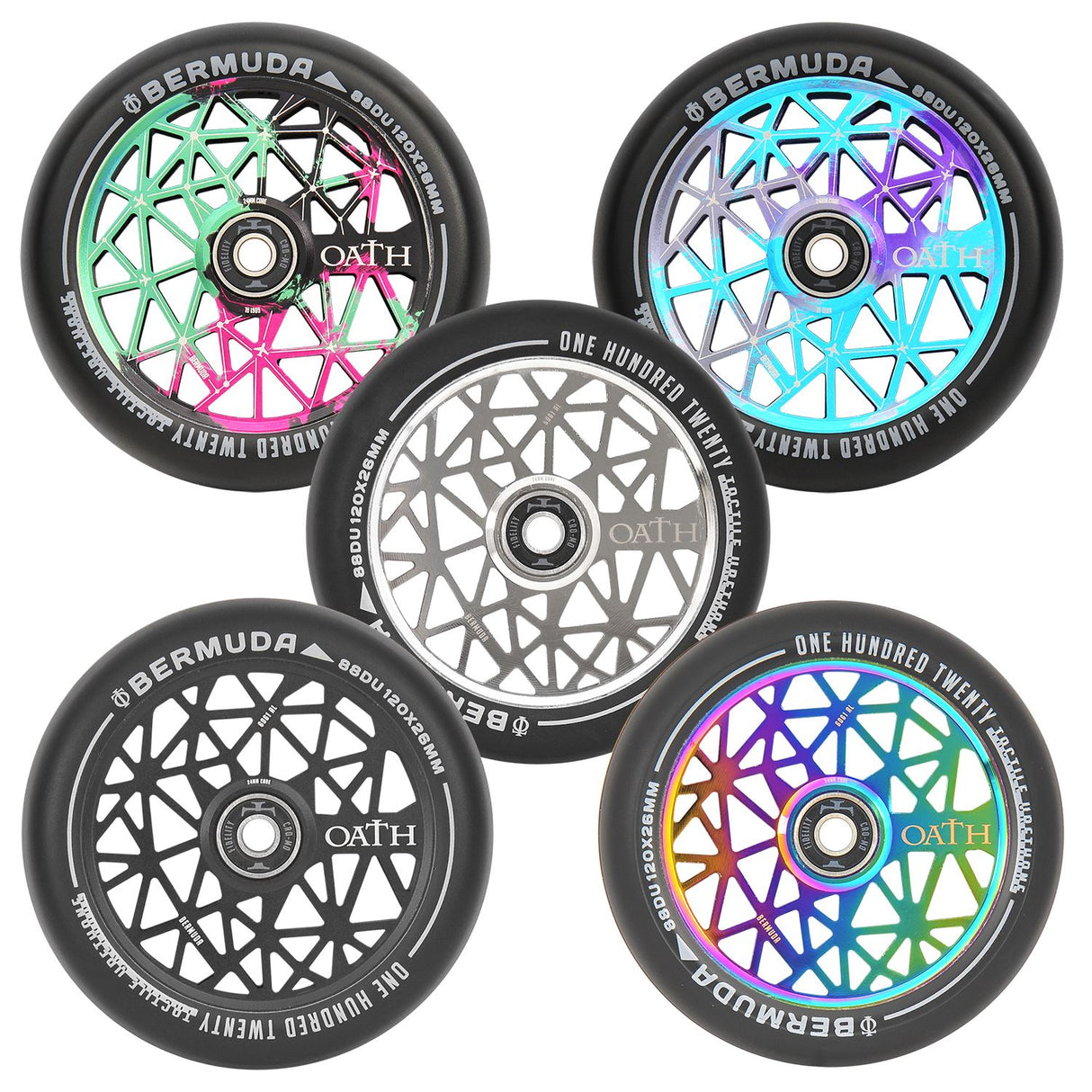 Oath Bermuda 120mm Wheels Green/Pink/Black