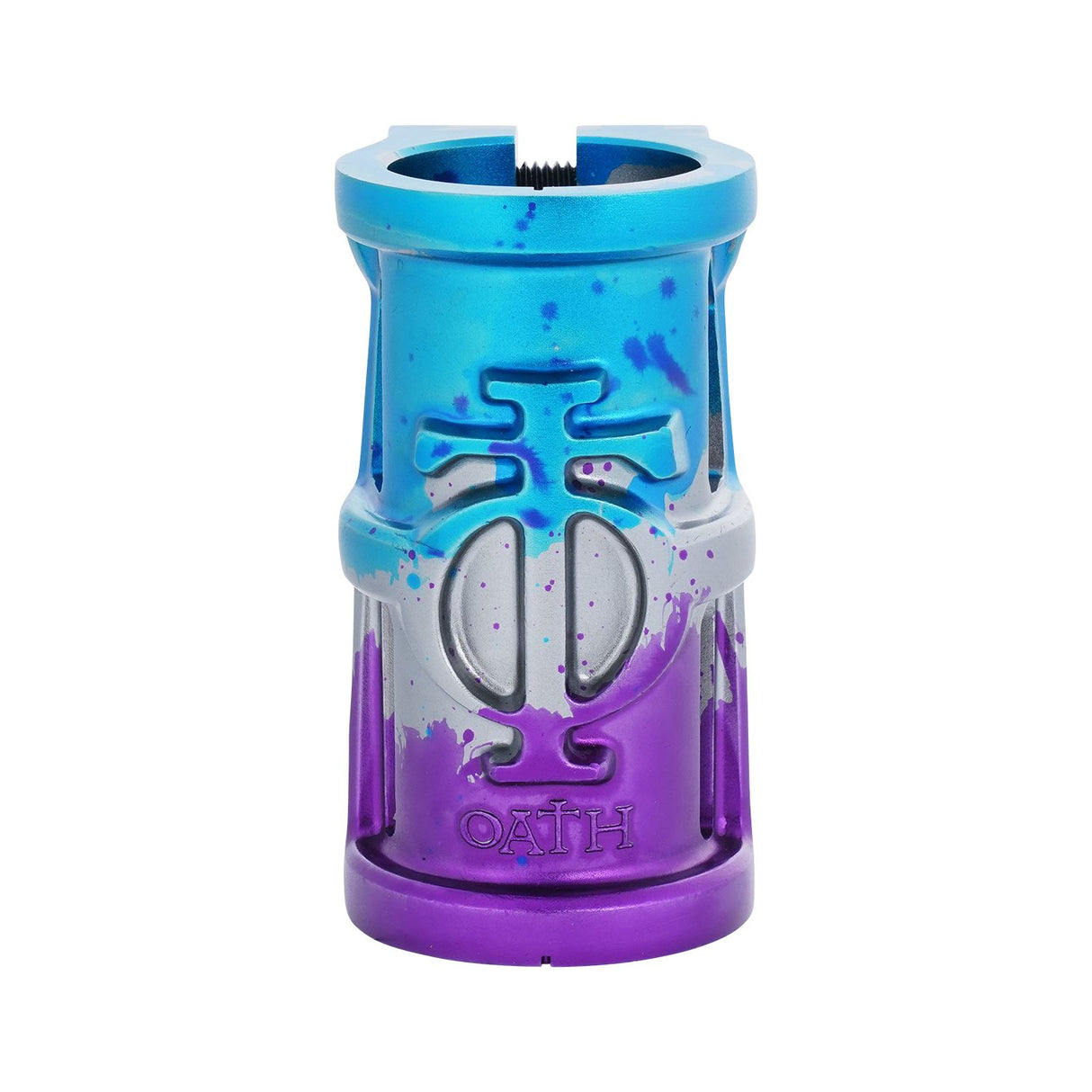 Oath Cage V2 Alloy 4 Bolt SCS Clamp Blue/Purple/Titanium