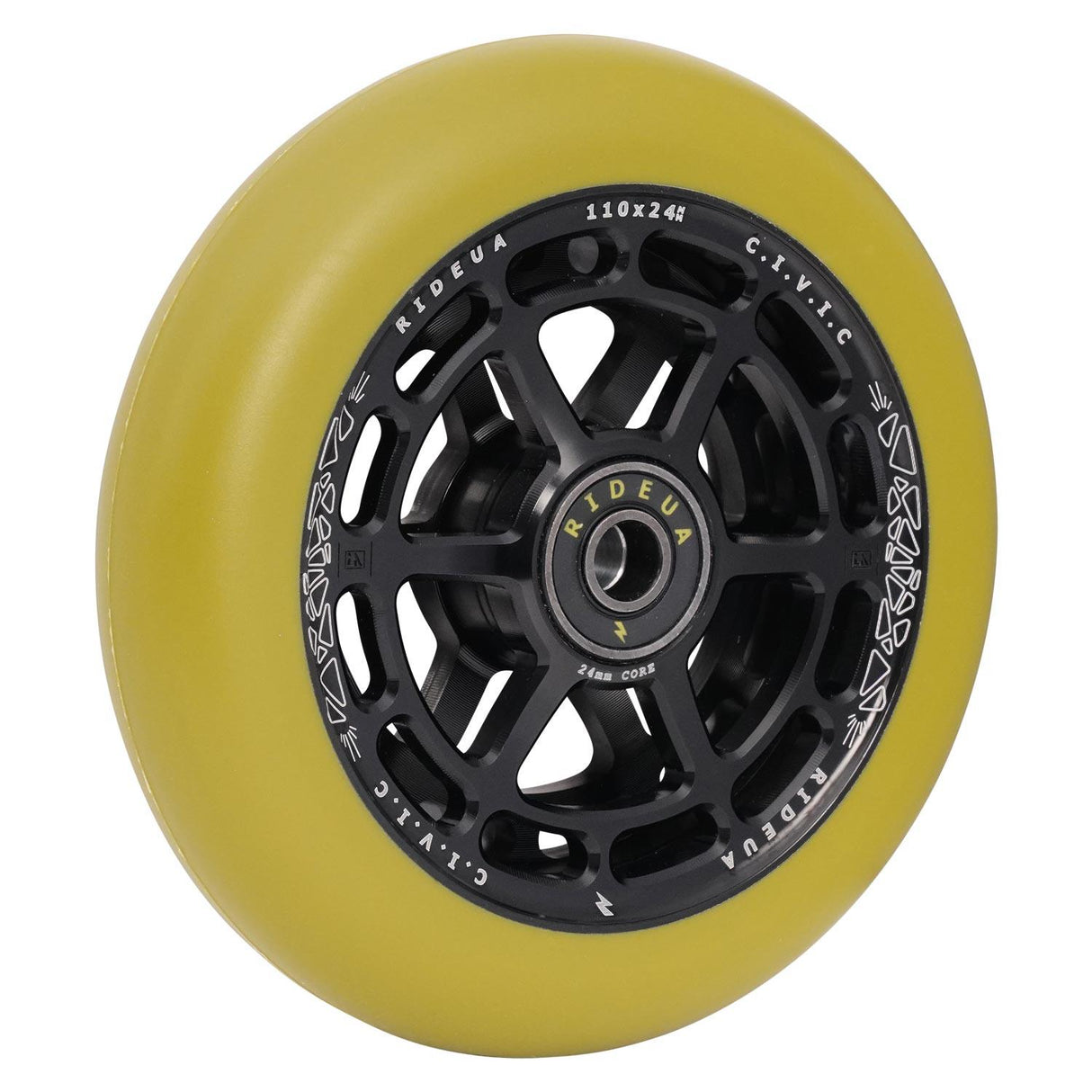 urbanArtt Civic 110 x 24mm Wheels - Black/Army Green