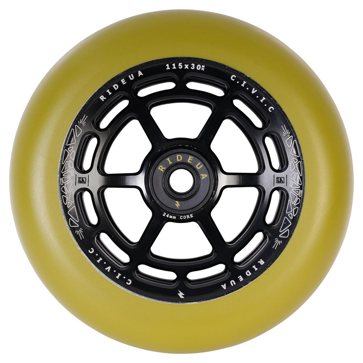 urbanArtt Civic 115 x 30mm Wheels - Black/Army Green