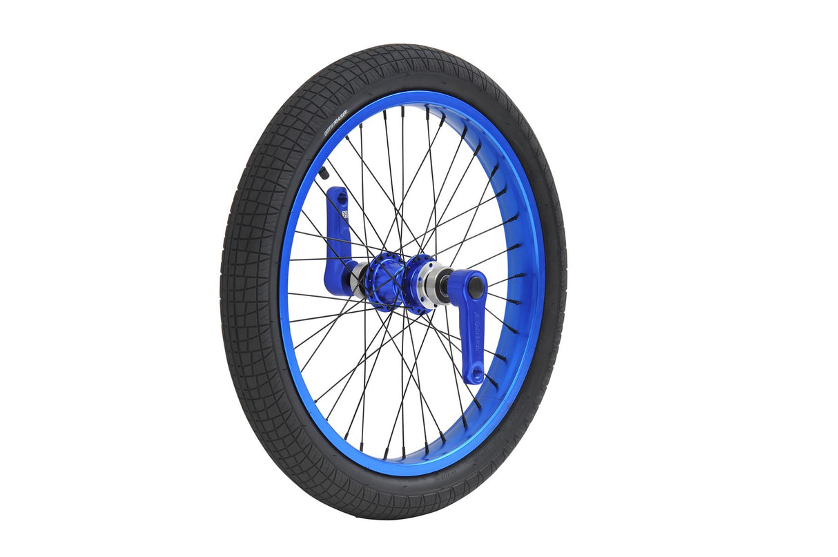 Triad Dynasty Front Wheel Set- Anodised Blue